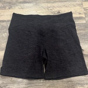 Fabletics size large heather black biker shorts